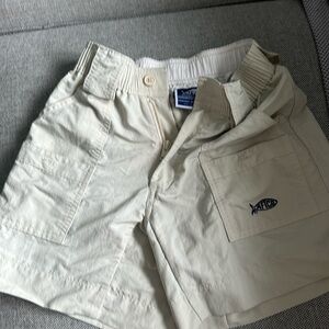 Aftco boys worn once size 24 natural original fishing shorts